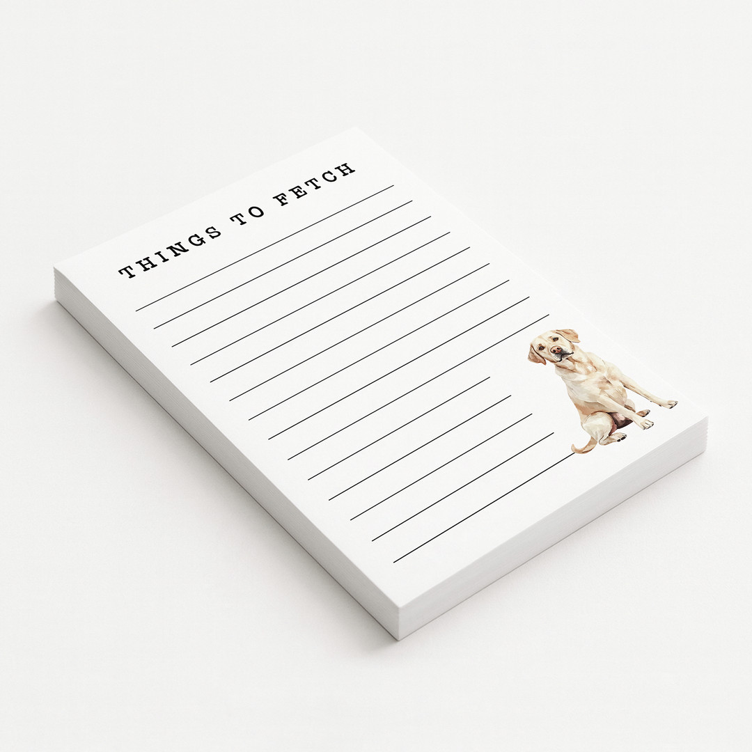 Labrador Retriever Notepad, Cute Dog Memo Pad 5"x7"