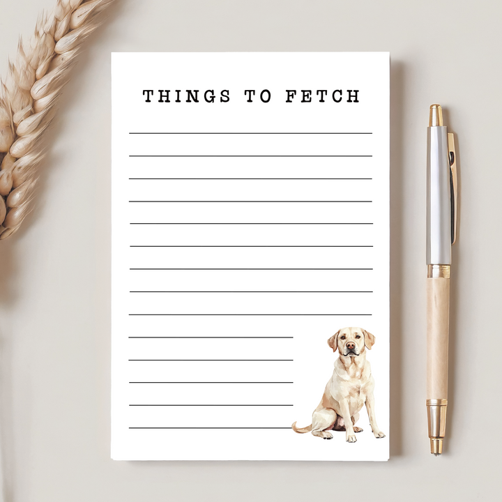 Labrador Retriever Notepad, Cute Dog Memo Pad 5"x7"