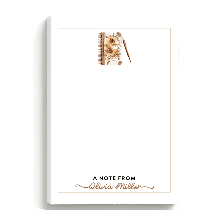 Personalized Notepad Cozy Writer, Custom Stationery