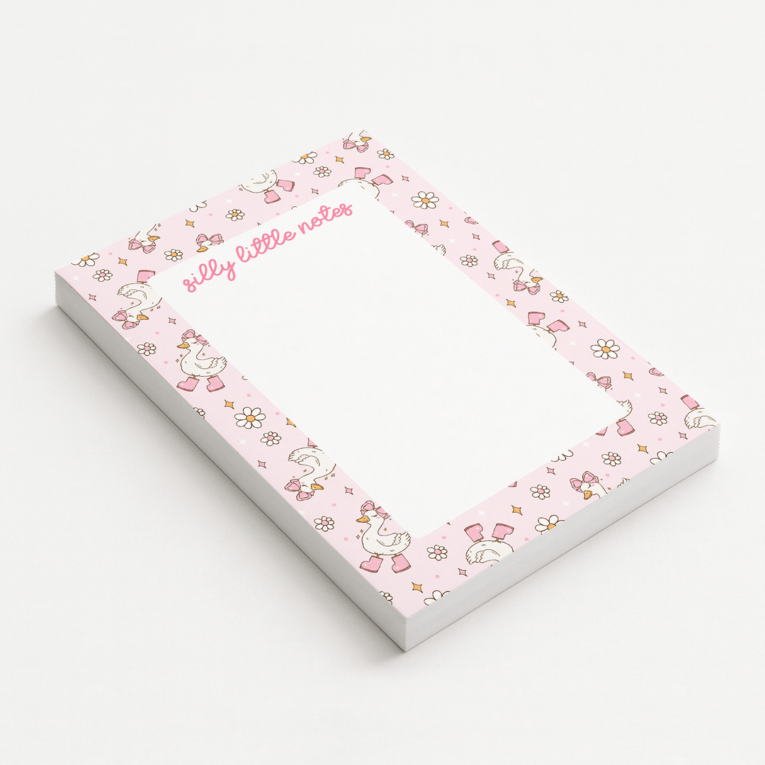Silly Notes Goose Notepad, Cute Memo Pad 5"x7"