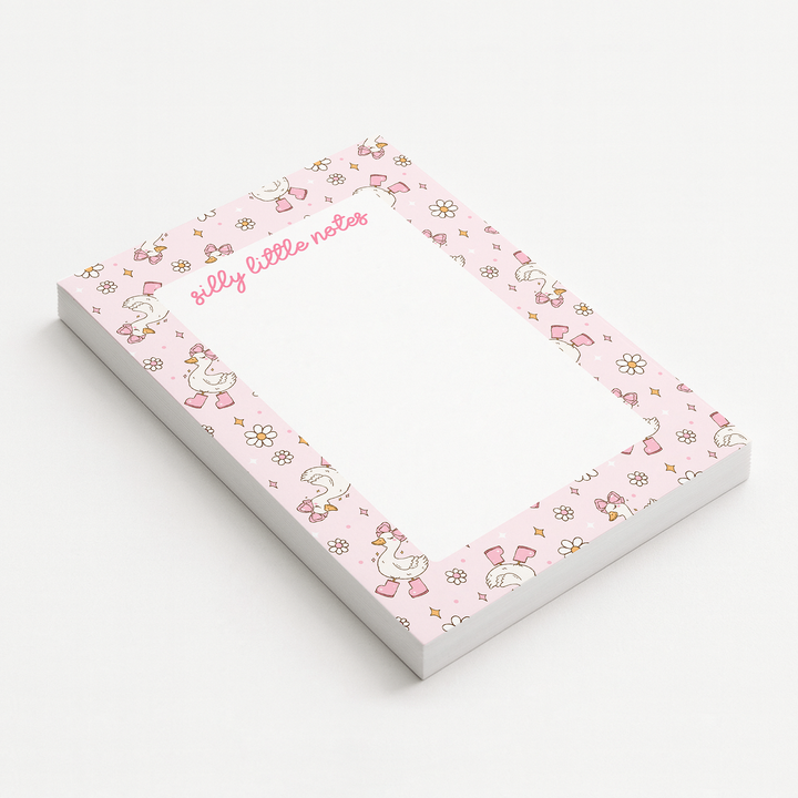 Silly Notes Goose Notepad, Cute Memo Pad 5"x7"