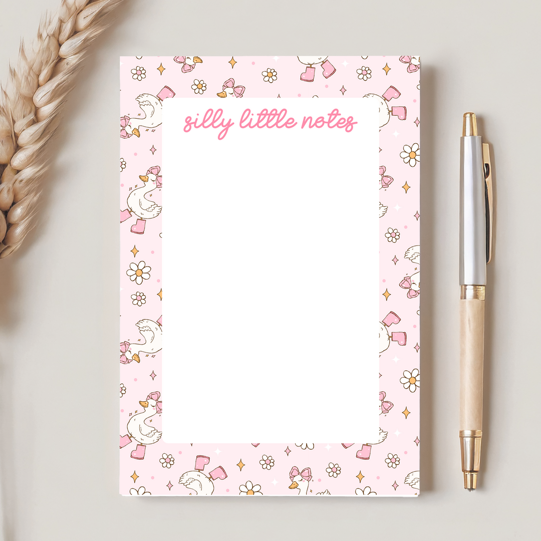 Silly Notes Goose Notepad, Cute Memo Pad 5"x7"
