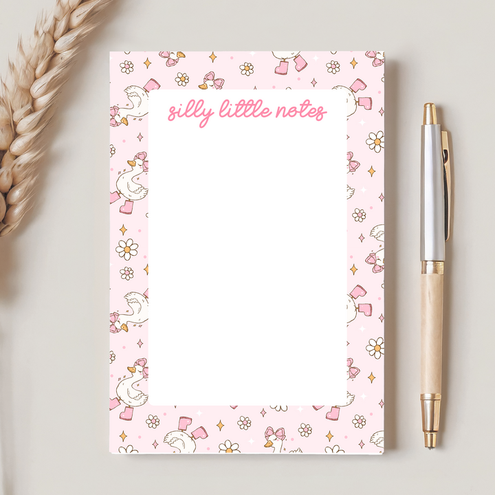 Silly Notes Goose Notepad, Cute Memo Pad 5"x7"