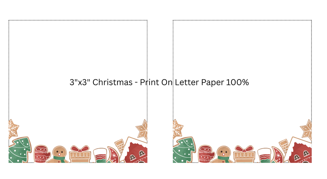 Christmas Sticky Note 3x3 Template