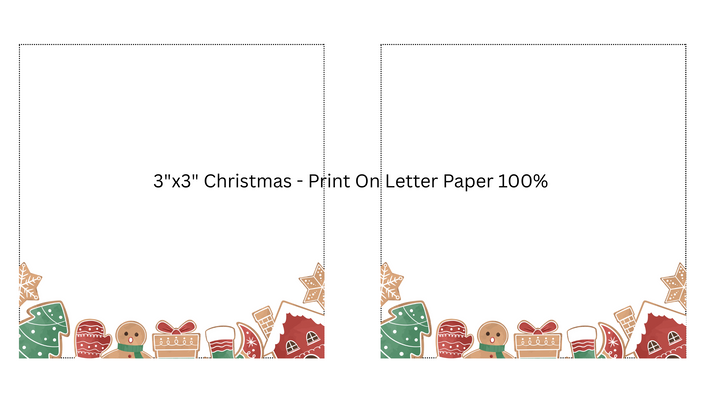 Christmas Sticky Note 3x3 Template