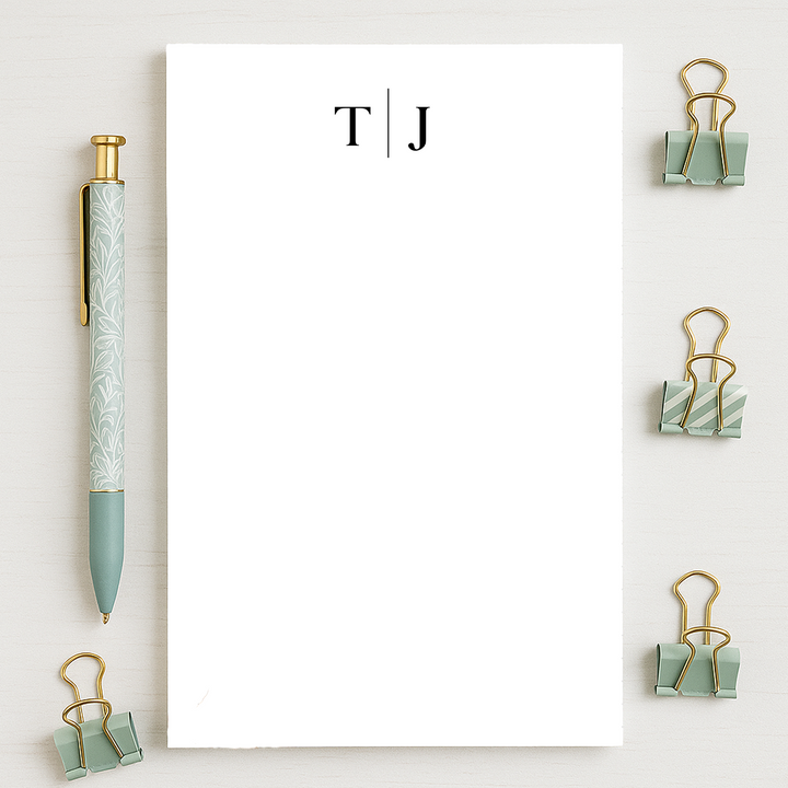 Personalized Notepad - Classic Monogram Stationery