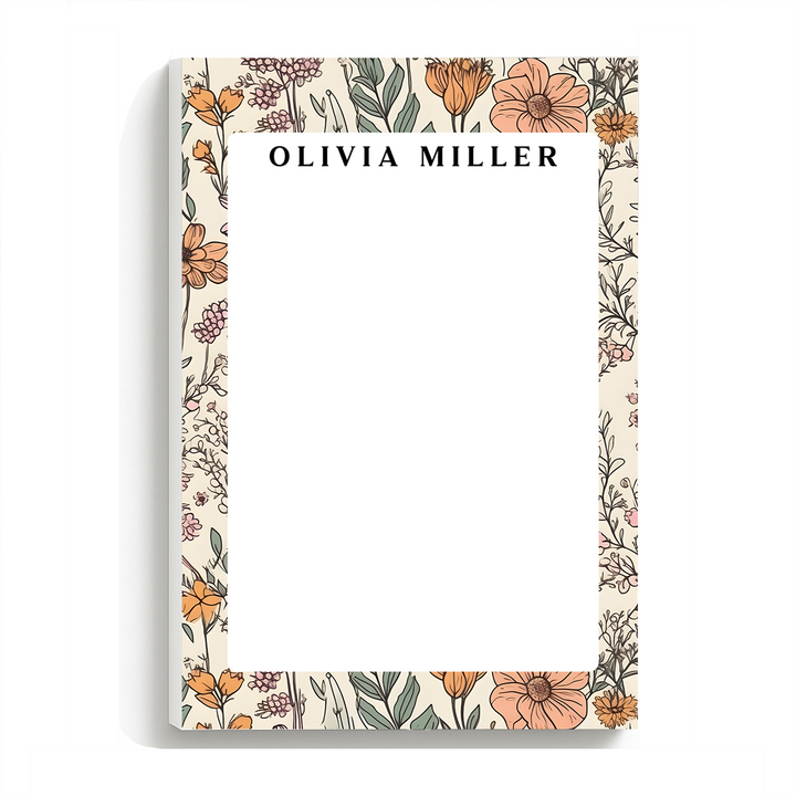 Personalized Notepad Wildflowers