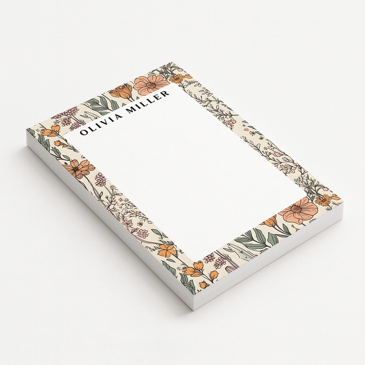 Personalized Notepad Wildflowers
