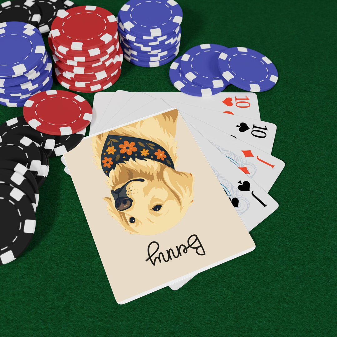 Personalized Poker Playing Cards with Custom Dog Portrait