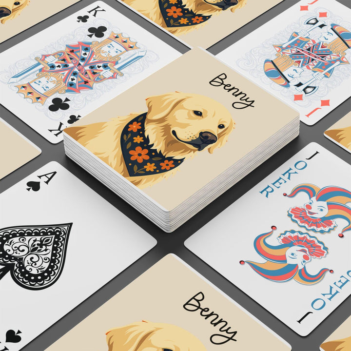 Personalized Poker Playing Cards with Custom Dog Portrait