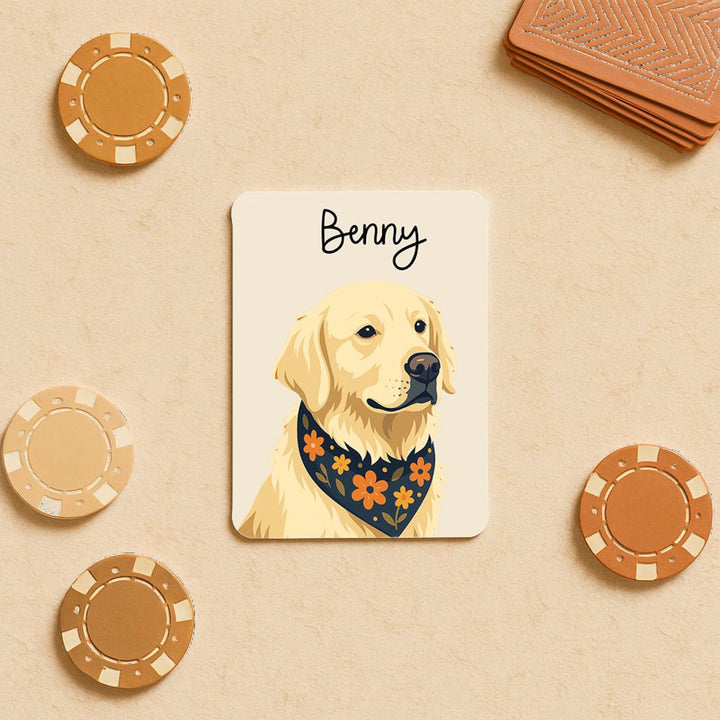 Personalized Poker Playing Cards with Custom Dog Portrait