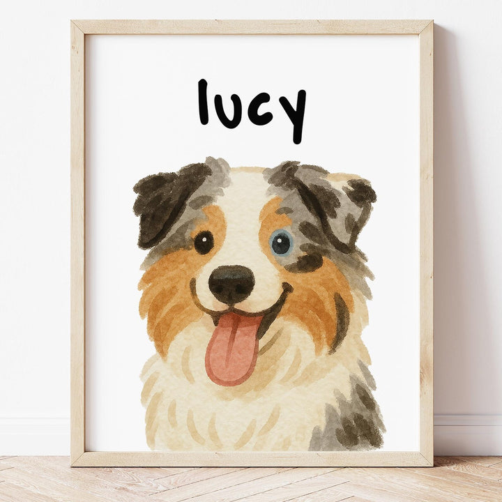 Personalized Dog Portrait, Custom Pet Portrait