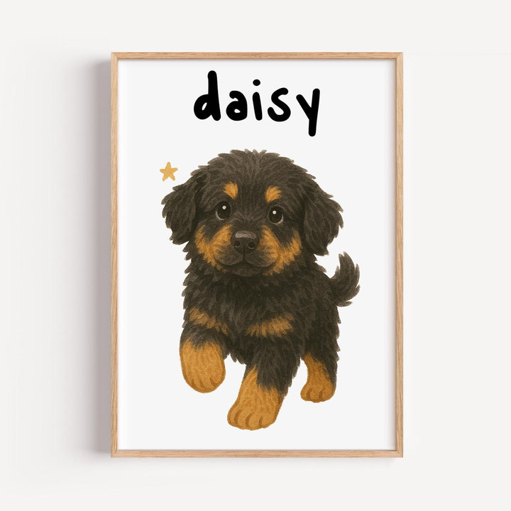 Personalized Dog Portrait, Custom Pet Portrait