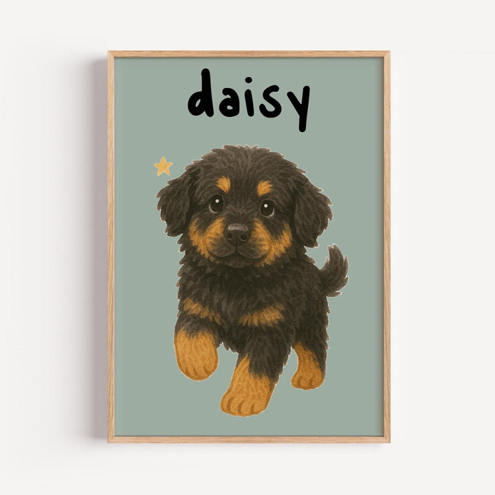 Personalized Dog Portrait, Custom Pet Portrait