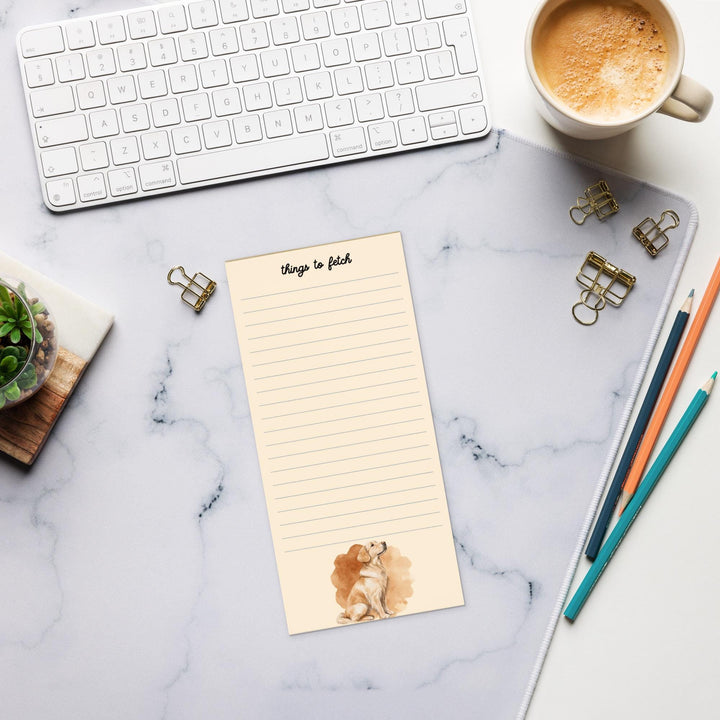 Golden Retriever Notepad, Golden Retriever To Do List, Golden Retriever Mom Gifts, Dog Mom Gift, Dog Notepad, Dog To do List, Custom Notepad