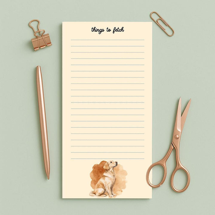 Golden Retriever Notepad, Golden Retriever To Do List, Golden Retriever Mom Gifts, Dog Mom Gift, Dog Notepad, Dog To do List, Custom Notepad