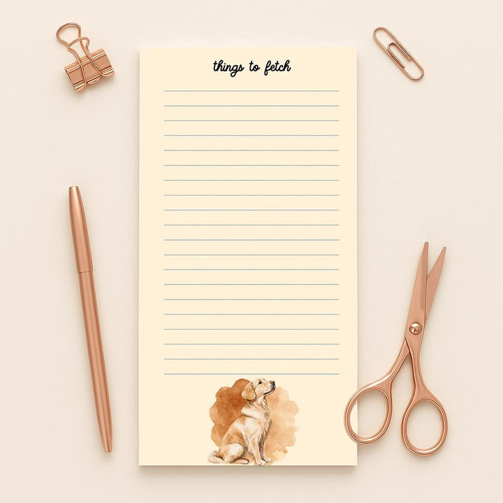 Golden Retriever Notepad, Golden Retriever To Do List, Golden Retriever Mom Gifts, Dog Mom Gift, Dog Notepad, Dog To do List, Custom Notepad