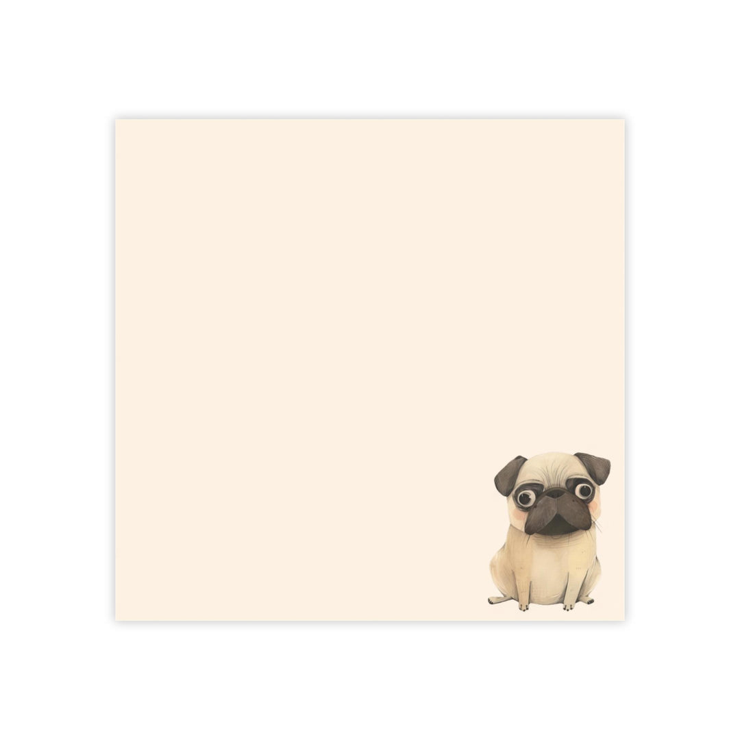 Funny Pug Notepad, Hand Drawn Pug Sticky Note, Pug Mom Gifts, Pug Stationery, Cute Dog Gift, Pug sticky Note