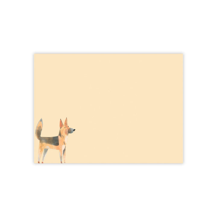 German Shepherd Notepad, Hand Drawn German Shepherd Sticky Note, German Shepherd Mom Gifts, Pet Dog Stationery
