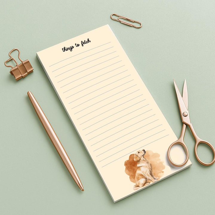 Golden Retriever Notepad, Golden Retriever To Do List, Golden Retriever Mom Gifts, Dog Mom Gift, Dog Notepad, Dog To do List, Custom Notepad
