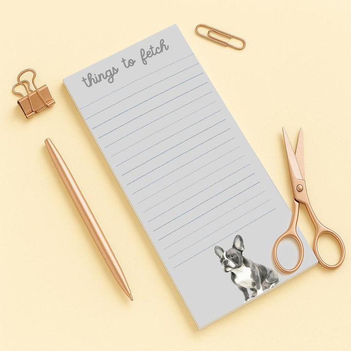 French Bulldog Notepad, Frenchie To Do List, French Bulldog Mom Gifts, Dog Mom Gift, Dog Notepad, Dog To do List, Custom Magnetic Notepad