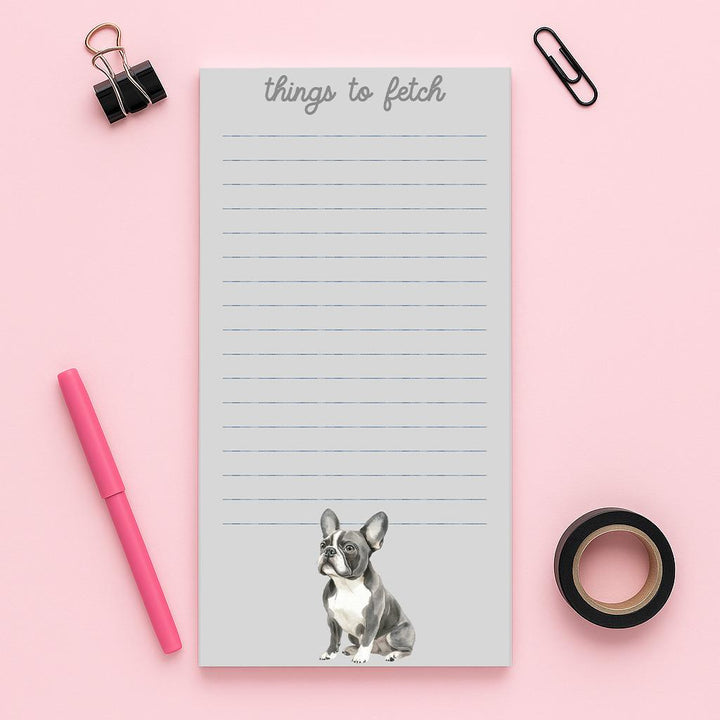 French Bulldog Notepad, Frenchie To Do List, French Bulldog Mom Gifts, Dog Mom Gift, Dog Notepad, Dog To do List, Custom Magnetic Notepad