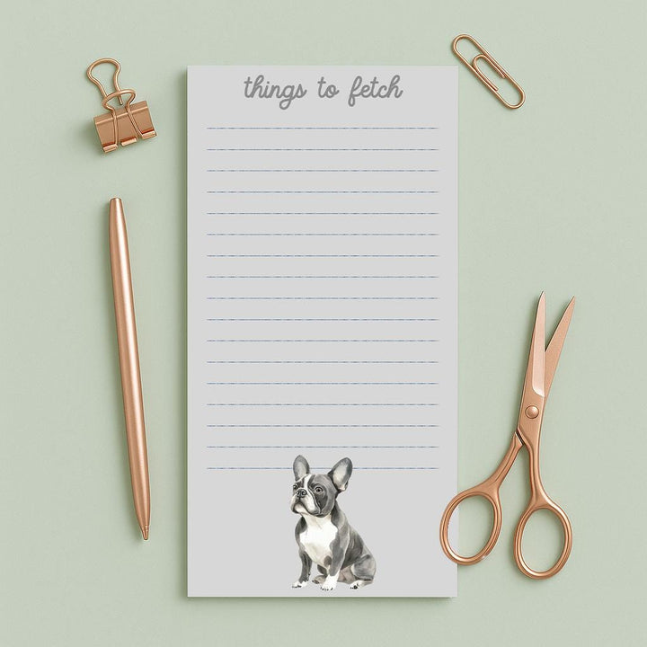French Bulldog Notepad, Frenchie To Do List, French Bulldog Mom Gifts, Dog Mom Gift, Dog Notepad, Dog To do List, Custom Magnetic Notepad