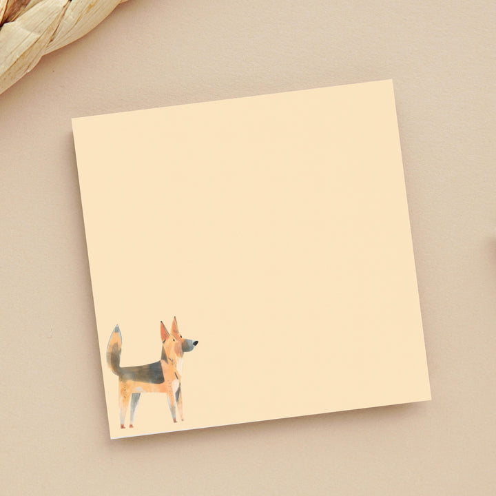 German Shepherd Notepad, Hand Drawn German Shepherd Sticky Note, German Shepherd Mom Gifts, German Shepherd Stationery