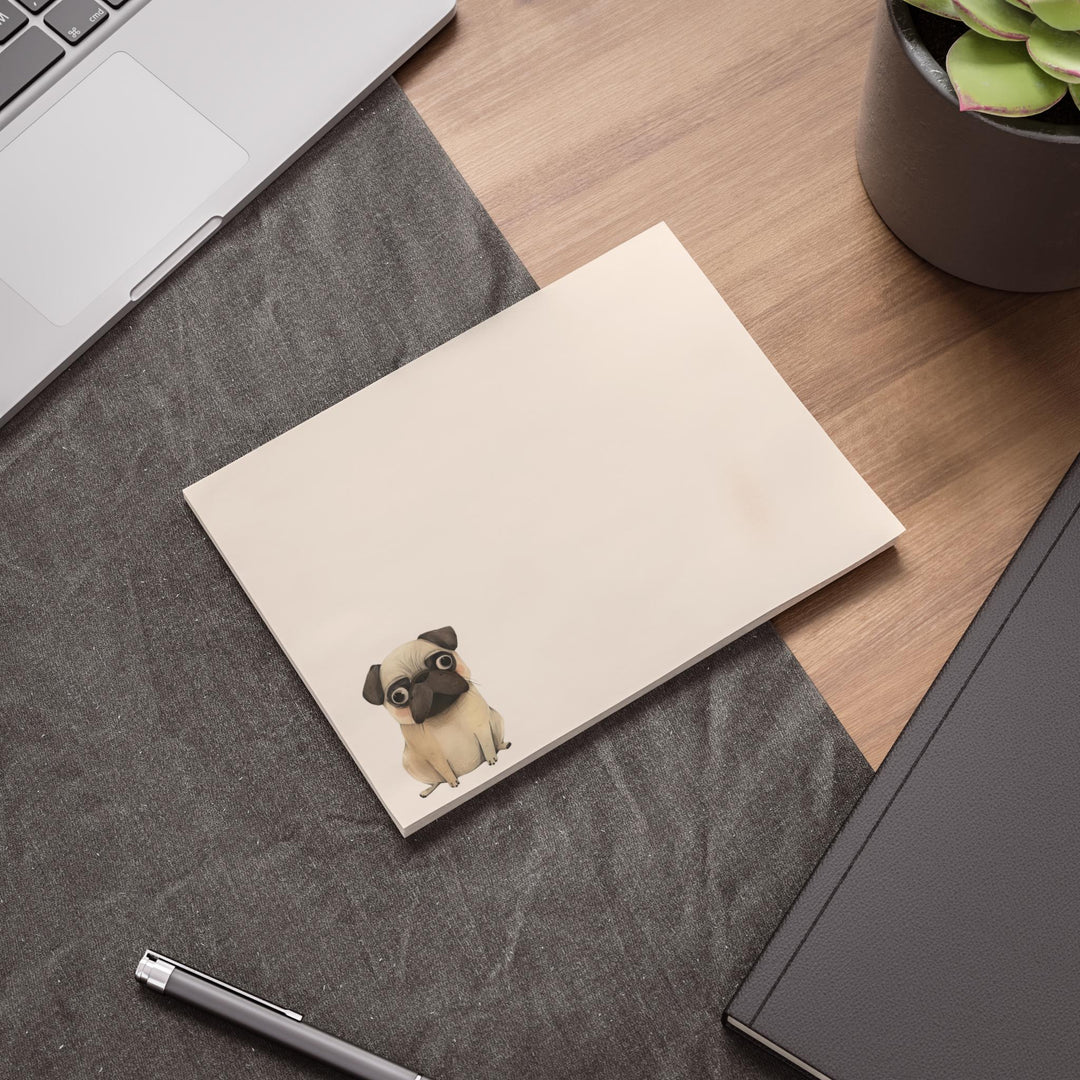 Funny Pug Notepad, Hand Drawn Pug Sticky Note, Pug Mom Gifts, Pug Stationery, Cute Dog Gift, Pug sticky Note
