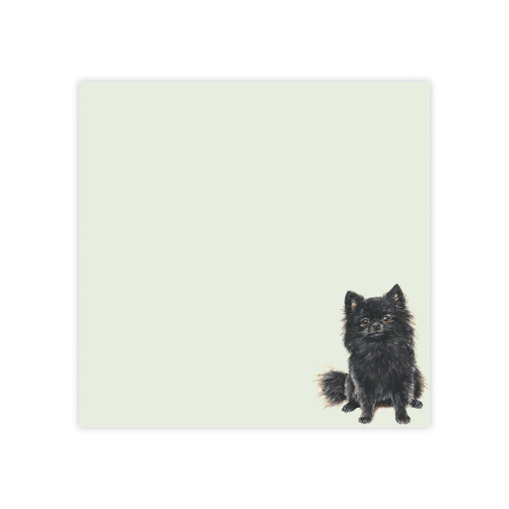 Black Pomeranian Sticky Notepad, Cute Pomeranian Sticky Note, Pomeranian Gifts, Pomeranian Notepad, Pomeranian Lover Gifts