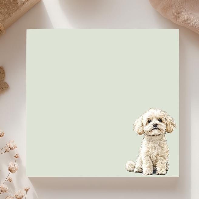 Maltipoo Sticky Notepad, Cute Maltipoo Sticky Note, Maltipoo Gifts, Maltipoo Notepad, Maltipoo Lover Gifts, Maltipoo Mom Gifts