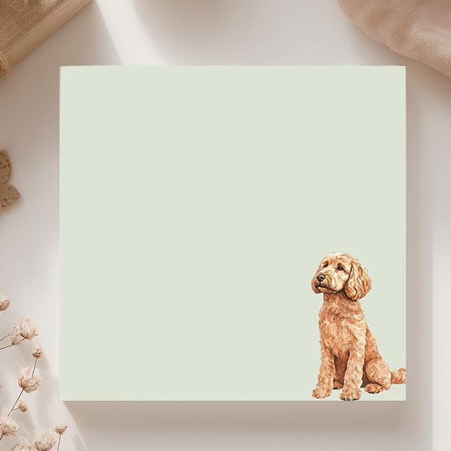 Goldendoodle Sticky Notepad, Cute Goldendoodle Sticky Note, Goldendoodle Gifts, Goldendoodle Notepad, Goldendoodle Lover Gift