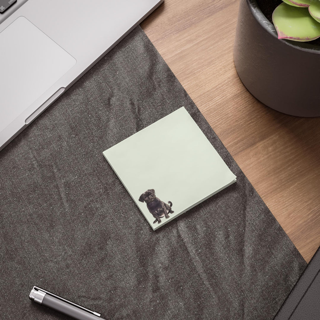 Black Pug Sticky Notepad, Cute Pug  Sticky Note, Pug  Gifts, Pug  Notepad, Pug  Lover Gifts, Pug Mom Gifts