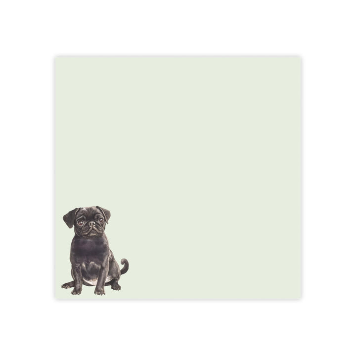 Black Pug Sticky Notepad, Cute Pug  Sticky Note, Pug  Gifts, Pug  Notepad, Pug  Lover Gifts, Pug Mom Gifts