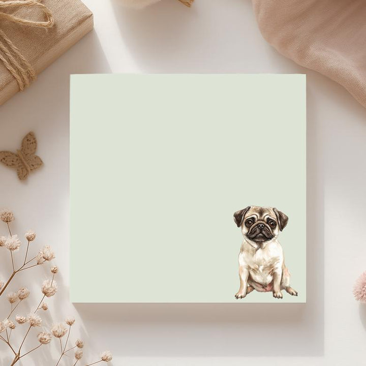 Pug Sticky Notepad, Cute Pug  Sticky Note, Pug  Gifts, Pug  Notepad, Pug  Lover Gifts, Pug Mom Gifts