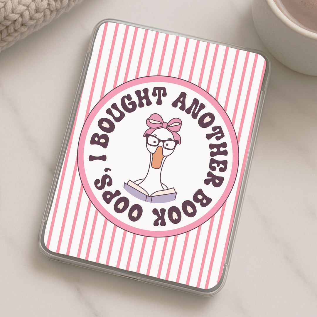 Pink Bookish Goose Kindle Clear Case Insert GOBO44