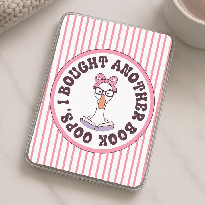 Pink Bookish Goose Kindle Clear Case Insert GOBO44