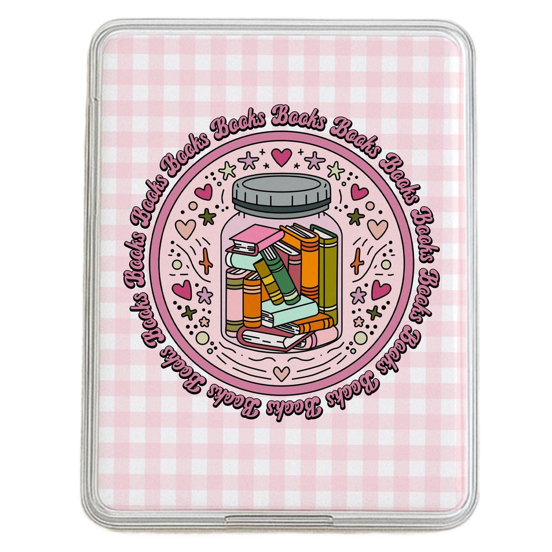 Pink Bookish Girl Kindle Clear Case Insert – Zoomies Paper Co.