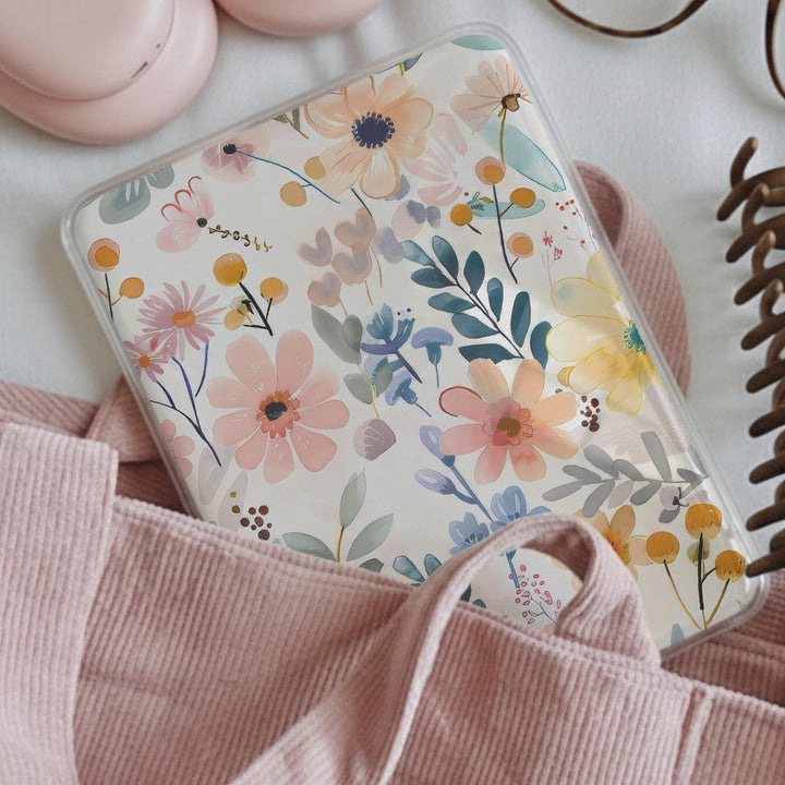 Floral Kindle Clear Case Insert, Decorative Flowers FJ6