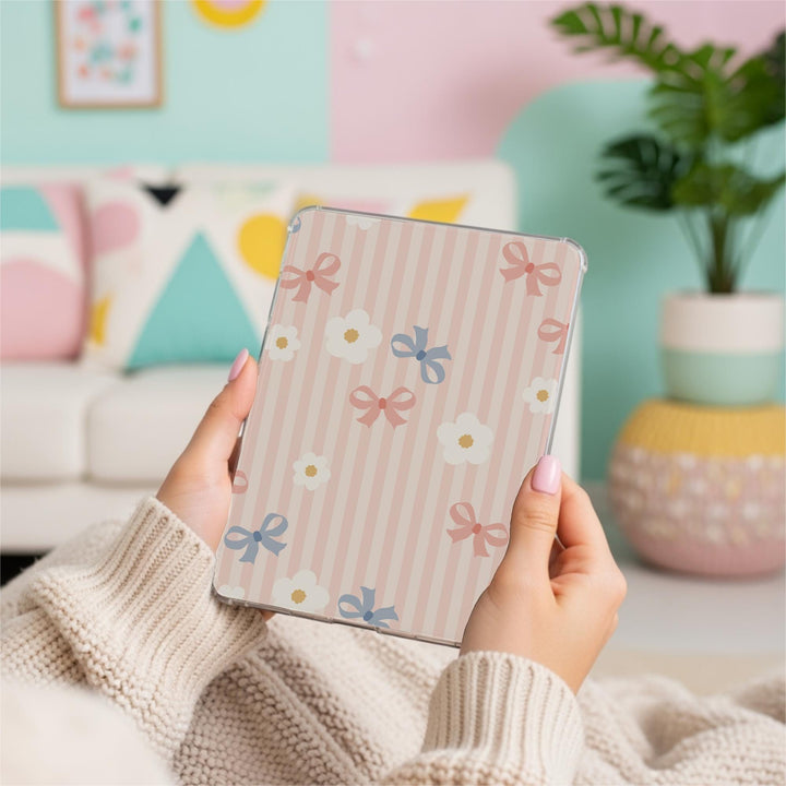 Coquette Kindle Paperwhite Insert: Ribbon & Flower Cardstock (11th/12th Gen)