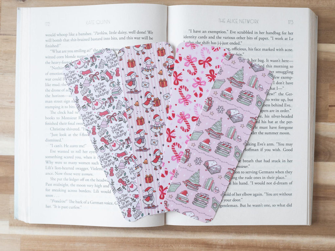 Christmas Bookmark, Gifts for Bookish Readers Book Lovers