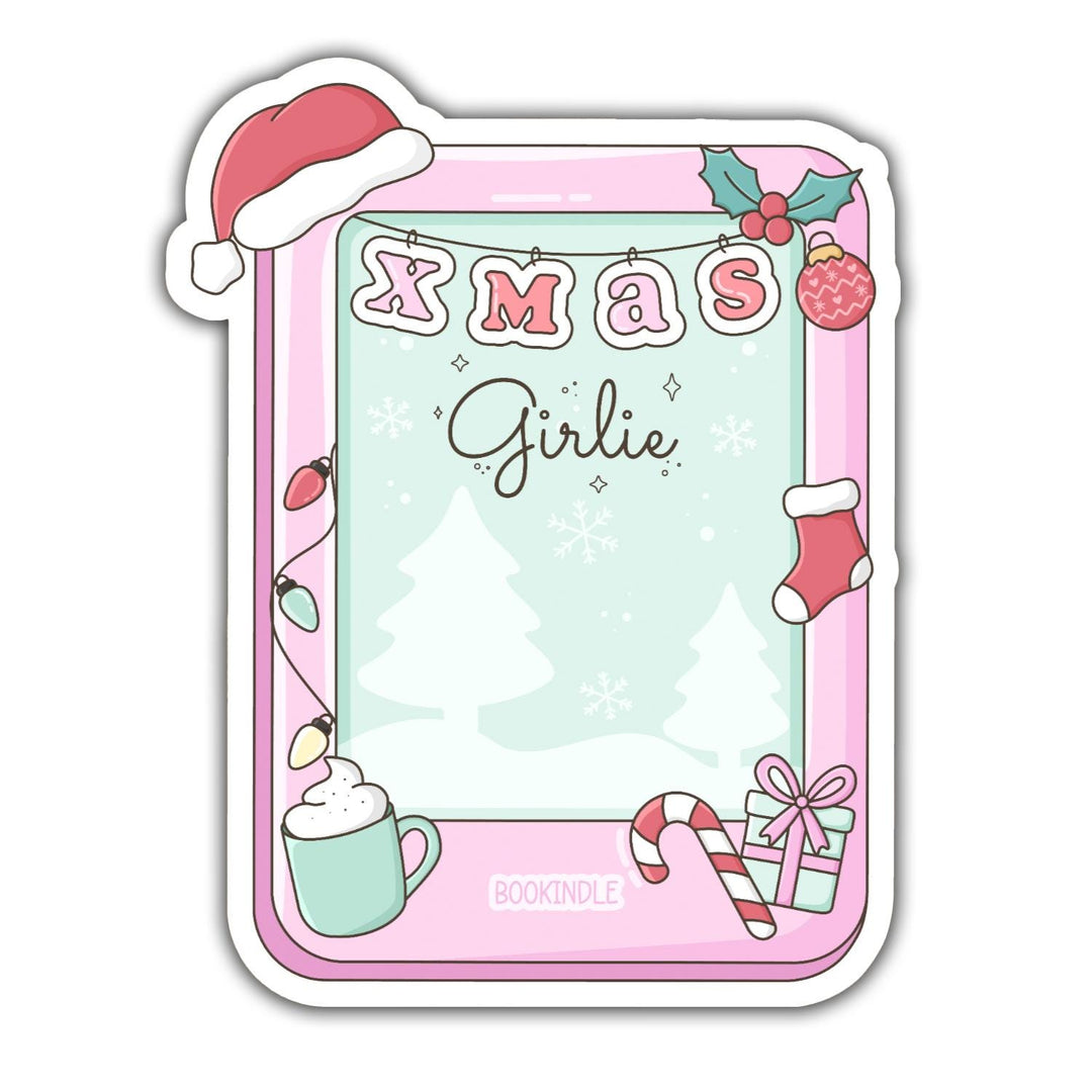 Kindle Christmas Sticker, Bookish Christmas Sticker Gifts