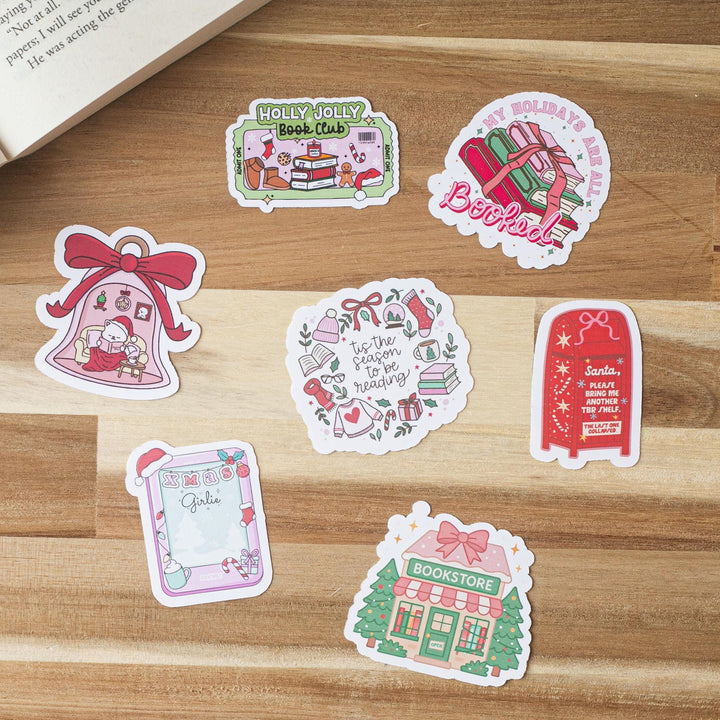 Christmas Sticker Bundle, Christmas Sticker, Bookish Christmas Gifts