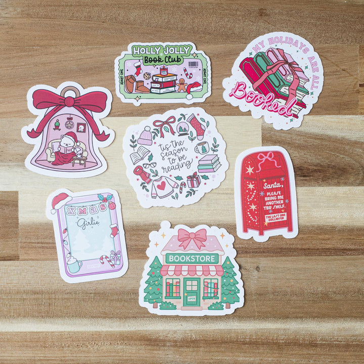 Christmas Sticker Bundle, Christmas Sticker, Bookish Christmas Gifts