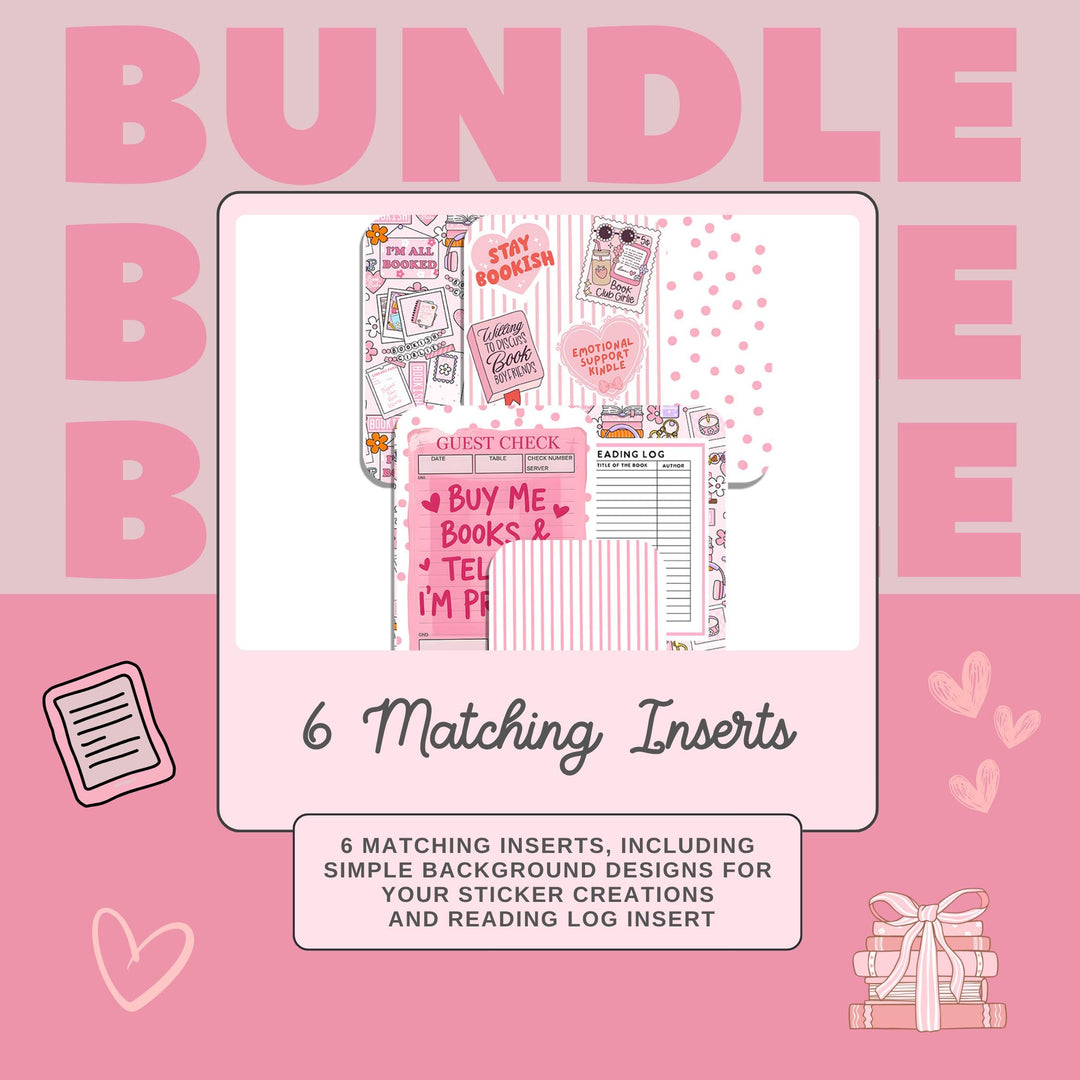 Kindle Accessory Bundle with Cardstock E-reader Inserts with 20 Stickers, Paperwhite and Colorsoft 11th & 12th Gen