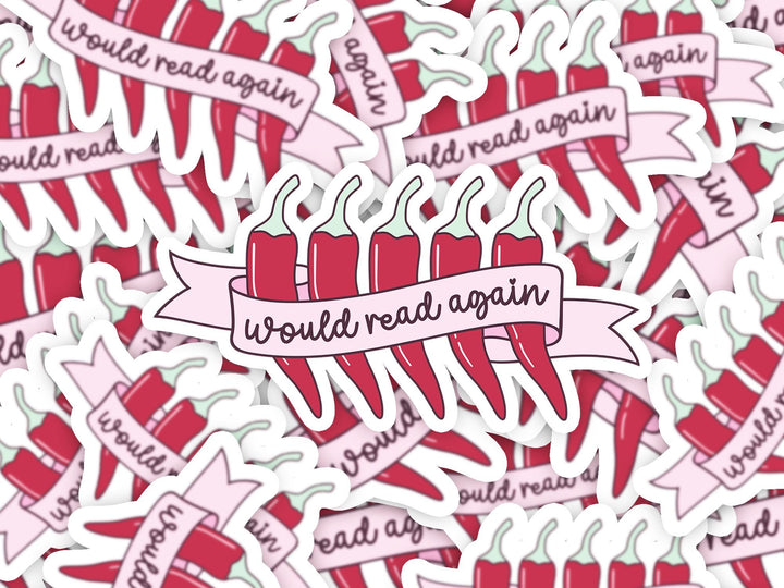 Would Read Again Sticker, Smut Sticker, Spicy Romance Kindle Accessories Bookish Kindle Gifts RTH3