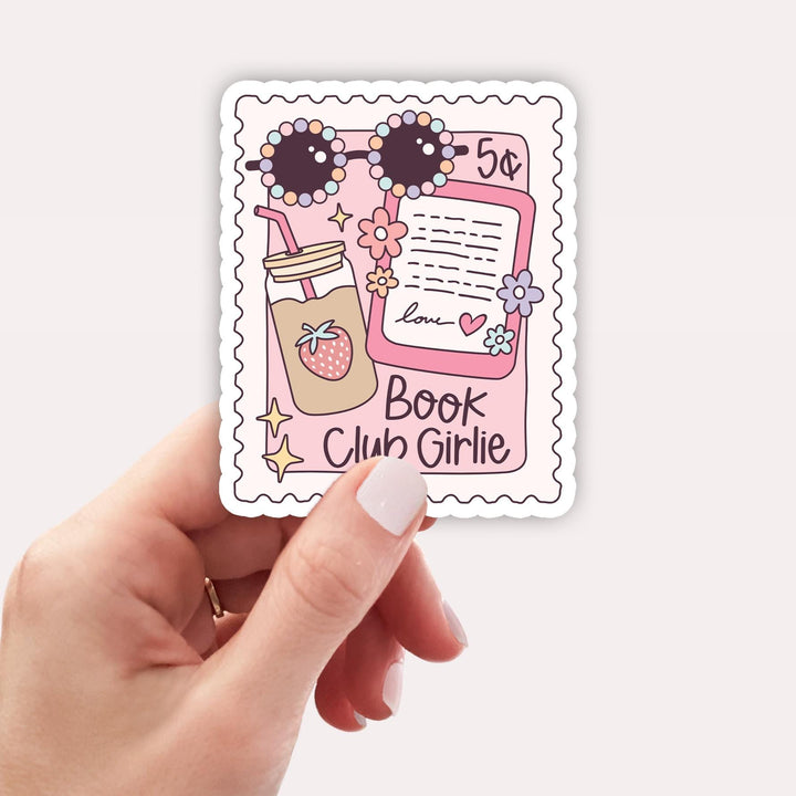 Pink Bookish Girlie Sticker, Book Club Sticker, Kindle Accessories Bookish Kindle Gifts 3WE