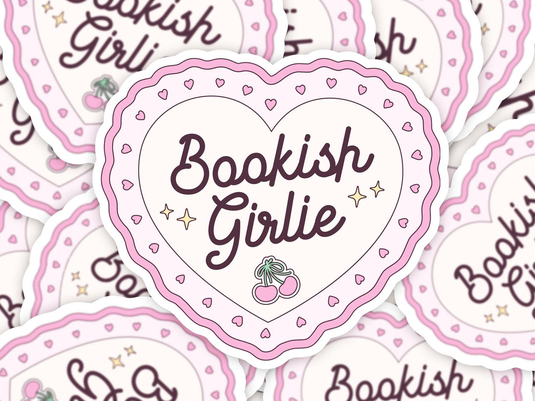 Pink Bookish Girlie Sticker, Book Club Sticker, Kindle Accessories Bookish Kindle Gifts J4