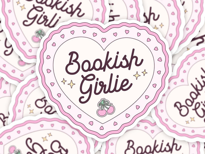 Pink Bookish Girlie Sticker, Book Club Sticker, Kindle Accessories Bookish Kindle Gifts J4