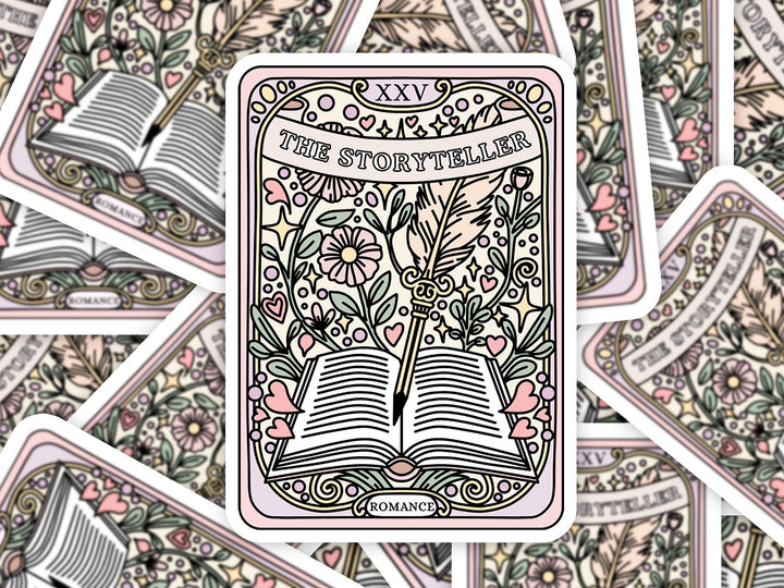 Romace Reader Tarot Card Book Club Sticker, Tarot Sticker, Romantasy Kindle Accessories Bookish Kindle Gifts GT2